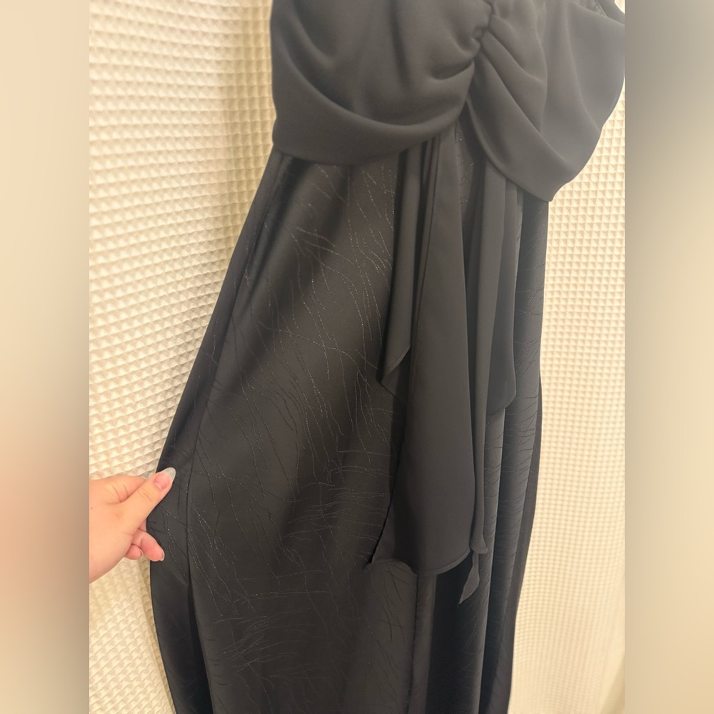 Vintage Black Evening Dress with Sash - size 12 - Picture 8 of 10